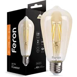 Светодиодная лампа Feron LB-764 ST64 золото 230V 4W E27 2700K (25857)