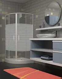 Душова кабіна Eger Tisza 90x90 скло Frizek 599-021-A, Білий, другий, білий - мініатюра 2