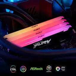 Модуль пам'яті для комп'ютера DDR4 16GB 3200 MHz Beast RGB Kingston Fury (ex.HyperX) (KF432C16BB12A/16WP) - мініатюра 8