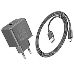 МЗП Hoco CS11A Ocean single port charger set (Type-C) (EU) Black - мініатюра 3