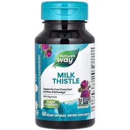 Екстракт насіння розторопші Nature's Way Milk Thistle, 60 вегакапсул для підтримки печінки