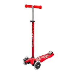 Самокат Micro Maxi Deluxe LED красный (MMD068)