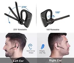 Бездротова Bluetooth гарнітура New Bee M50 з шумозаглушенням і захисним кейсом - мініатюра 7