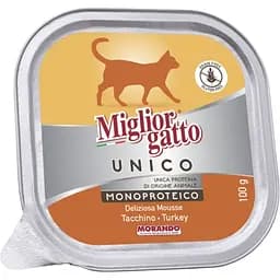 Влажный корм для кошек Morando Migliorgatto Unico Delicious индейка 100 г
