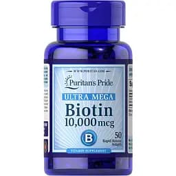 Витамины и минералы Puritan's Pride Biotin 10000 мкг 50 капсул