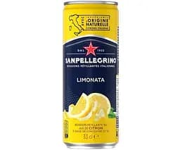 San Pellegrino Limonata, 0,33 л, Напій газований соковмісний Лимон Сан Плігріно, ж/б