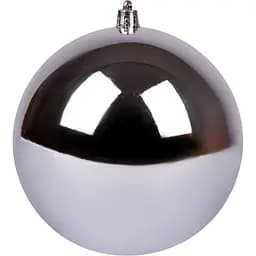 Новогодняя игрушка Novogod'ko Шар 12 cм глянцевая серебряная (974054)