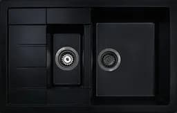 Кухонна мийка Adamant ANILA PLUS антрацит 775x495x200 мм, з крилом 77,5 см