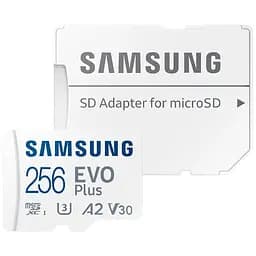 Карта памяти Samsung microSDXC Evo Plus 256GB UHS-I U3 V30 A2 + SD Adapter (MB-MC256KA) [83221]