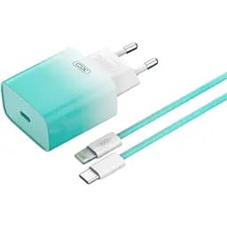 Набір зарядних пристроїв XO CE18 1Type-C PD/QC 30W кабель Type-C to Lightning Blue