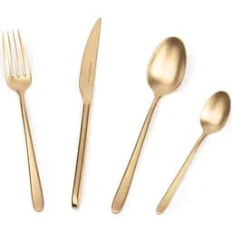 Набор столовых приборов Barazzoni Linea Oro 24 предмета малахитовое золото (71490002451)