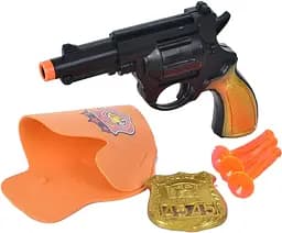 Револьвер, 17 см, в кобурі, 3 присоски, 22x15x4 см, 07-14-15 (В асортименті)