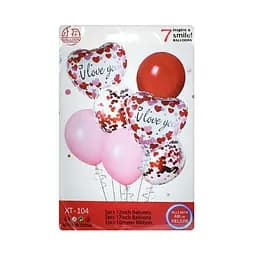 Повітряні кульки Bambi MK 5645-104 в наборі 7 штук, стрічка 10 метрів