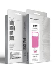 Силиконовый чехол с MagSafe для Apple iPhone 17 Pro, ICON2 MagCase, розовый, противоударный, панель с мягкой подкладкой, защита всего корпуса, поддержка беспроводной зарядки, совместим с защитными стеклами и пленками, ArmorStandart (ARM86675) - мініатюра 10
