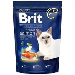 Сухой корм Brit Premium Cat by Nature Adult Salmon для кошек с лососем, 1500 г