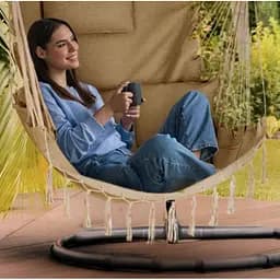 Бразильське крісло - гамак Outtec Boho Sois XXL бежевий - мініатюра 5