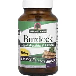 Лопух Nature's Answer Burdock 500 мг 90 вегетарианских капсул