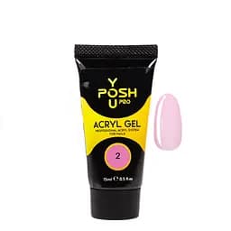 Акригель для наращивания ногтей YouPOSH Acryl Gel 15 мл №2 Светло-розовый