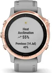 Смарт-годинник Garmin Fenix 6S Rose Gold-tone with Powder Grey Band (010-02159-21/20) - мініатюра 3