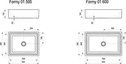 Умивальник Ravak ForMy 01 50x39 XJL01250000, Білий - мініатюра 11
