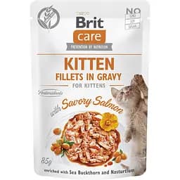 Вологий корм для кошенят Brit Care Cat Fillets in Gravy з пікантним лососем 85 г