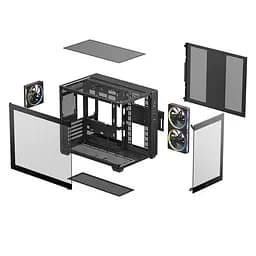Корпус DeepCool CG330 3F Black (R-CG330-BKNGM3-G) без БЖ - мініатюра 6