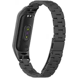 Ремешок Steel Strap Mi Band 7 Черный Matte (20)