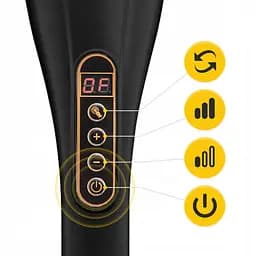 Ручний вібраційний масажер для тіла 4FIZJO Long Stick 7 в 1 4FJ0556 Black (P-5907739319142) - мініатюра 5