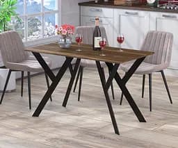 Обідній стіл Ішла 120-65 Loft Design Прямі кути (Горіх Модена)