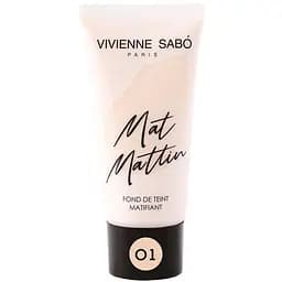 Тональный крем для лица Vivienne Sabo Mat Mattin тон 01, 25 мл 