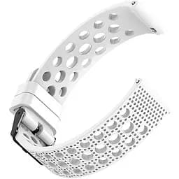 Браслет double Samsung Galaxy Watch Active 2 44mm - білий ширина кріплення 20мм силікон Watchbands (W38-7WB86664009)