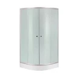 Набор: душевая кабина Lidz Latwa SC80x80.SAT.LOW.FR, стекло Frost 4 мм + поддон Kupala, Универсальная, матовая