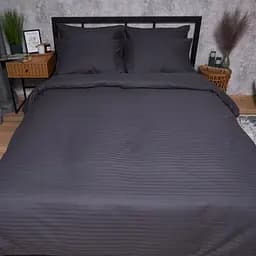 Комплект постільної білизни Moon&Star Satin Stripe Dark Serenity Полуторний Євро 160х220 наволочки 4х50х70 - мініатюра 8