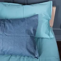 Наволочка MirSon Сатин 22-1384 Geometric Green Waves 40х60 см блакитна (2200010472493)