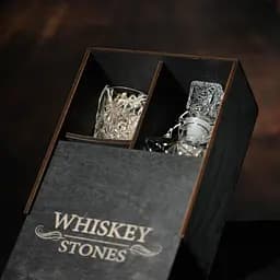 Подарунковий набір віскі Whiskey Stones №12 у дерев'яному пеналі - графин + склянки Dedalo - мініатюра 5