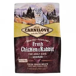 Корм сухой для взрослых кошек Carnilove Fresh Chicken and Rabbit for Adult cats с курицей и кроликом 2 кг
