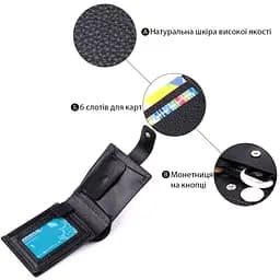 Стильне портмоне з люксової зернистої шкіри флотар Grande Pelle 12х9х3 см acs0029594 - мініатюра 4