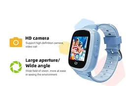 Смарт годинник телефон для дітей Lemfo M90S з GPS трекером, 4G LTE, відеозв'язком, камерою та прослуховуванням Чорний - мініатюра 7