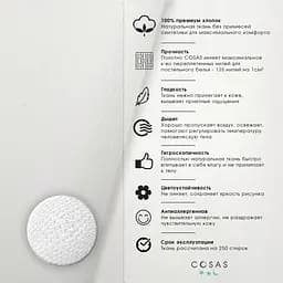 Набір простирадл на резинці Cosas ROSE/CELLASHGREY 140х200х20 см (Set_Rose_CellAshgrey_140х200_2) - мініатюра 8