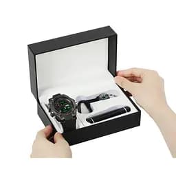 Чоловічий водостійкий наручний годинник Besta Box Tattoo ЗСУ Light з компасом + подарунковий набір - мініатюра 4