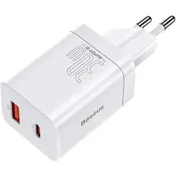 Сетевое зарядное устройство для Baseus Super Si Pro Quick Charger C+U 30W EU белый (CCSUPP-E02)