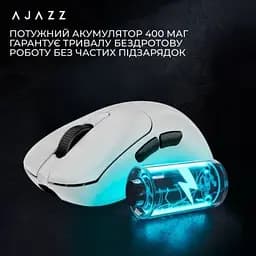 Комп'ютерна мишка Ajazz AJ179PRO Wireless/Bluetooth/USB Charging Dock White (AJ179-PRO-W) - мініатюра 9