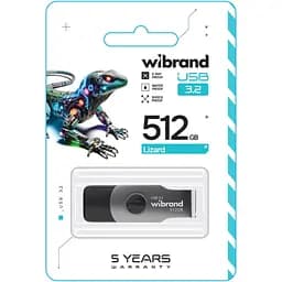 USB флеш накопичувач Wibrand 512GB Lizard Black USB 3.2 (WI3.2/LI512P9B) - мініатюра 3