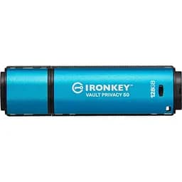 USB флеш-накопичувач Kingston IronKey Vault Privacy 50 128GB USB-A 3.2 Gen 1 Blue (IKVP50/128GB) [101532]