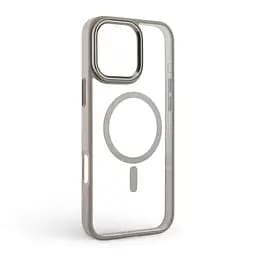 Чехол Apple iPhone 16 Pro Max, Unit MagSafe, серый, прозрачный, магсейф, ударопрочный, магнитный, панель-накладка с поддержкой MagSafe, с поддержкой беспроводной зарядки, TPU+PC, защита всего корпуса, ударопрочный, ArmorStandart (ARM78714) - мініатюра 2