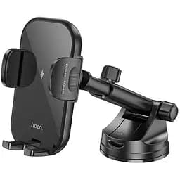 Холдер Hoco HW5 Journey wireless fast charging car holdercenter console Черный