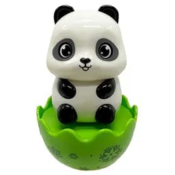 Детская неваляшка "Пандочка" 657-55(White-Black) 7,5 см, погремушка