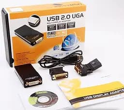 Конвертер USB на VGA/DVI/HDMI Адаптер (Зовнішня USB відеокарта)