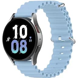 Ремінець для Samsung Galaxy Watch 4 Classic 46mm - блакитний ширина кріплення 20мм силікон Watchbands Hump (W34-9WB87751991)
