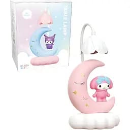 Дитяча настільна лампа Май Мелоді на місяці біла (352C)